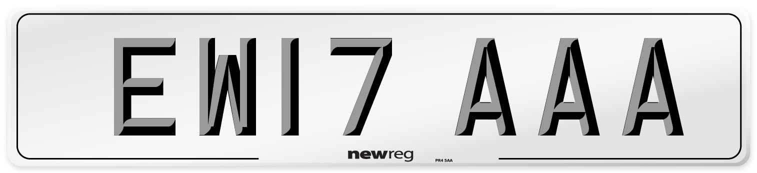 EW17 AAA Number Plate from New Reg